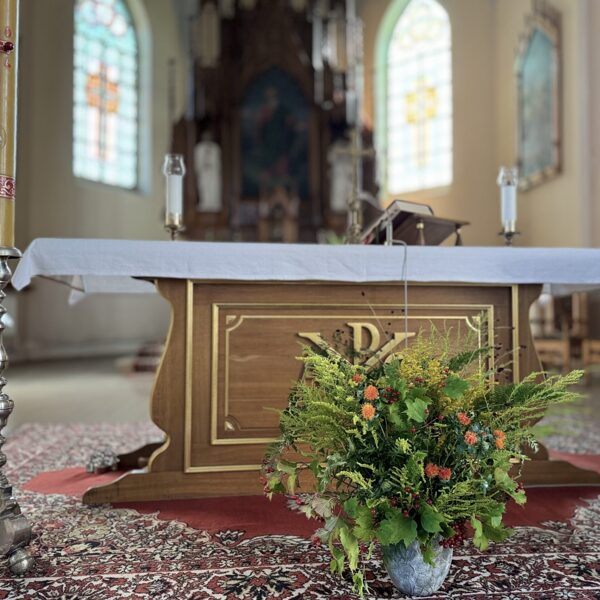 Bažnyčios papuošimas Žolinės iškilmei 2024